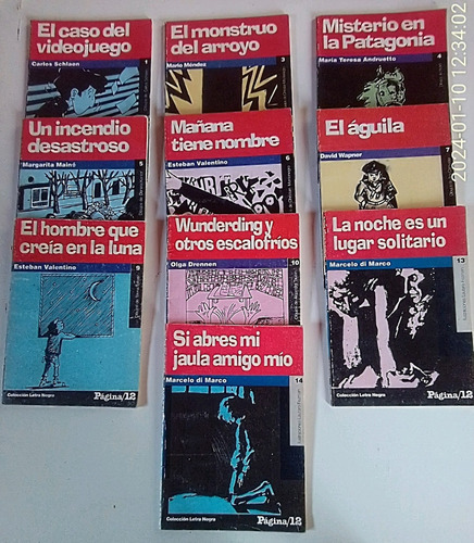 Colección De 10 Libros Usados:  Letra Negra. 