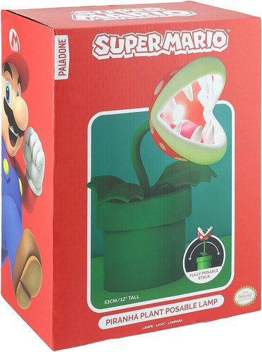 Paladone Piranha Plant Posable Lámpara Bdp | Luz Led Con Cab