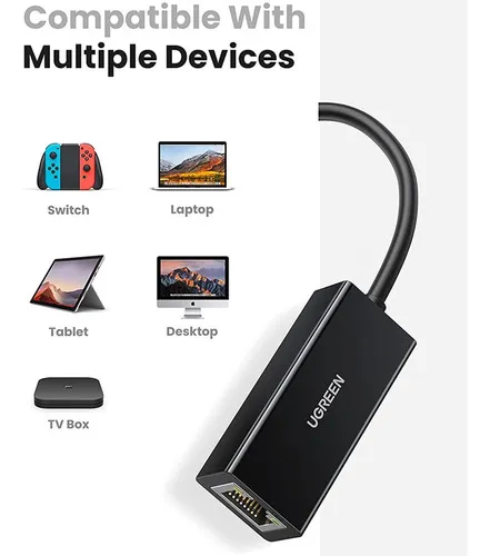 Adaptador Usb 2.0 Ethernet 10/100mbps (negro)