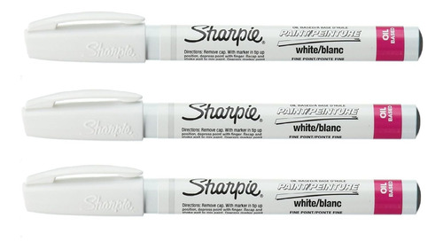 Marcador Pintura Punta Fina Sharpie [juego 3] Color: Blanco