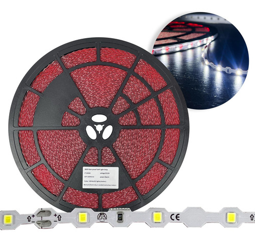 Fita De Led Flexível A Prova D'agua 42l/m Branco Frio