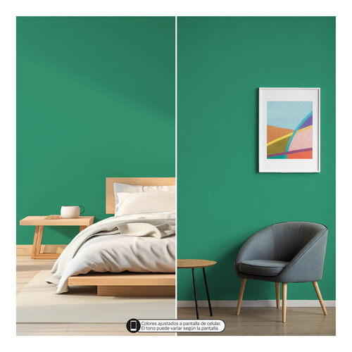 Pintura Látex Tecza 10l Colores Intensos Interior Y Exterior Verde Gloria Mate