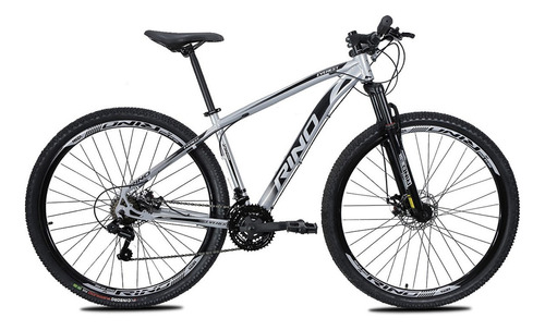 Bicicleta Aro 29 Rino Everest - Kit Shimano 2.0 - 21v Cor Prata Tamanho Do Quadro 19