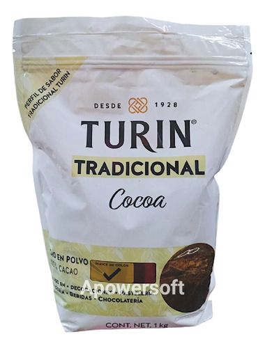 Chocolate Tradicional Cocoa Natural Turin 1 Kg