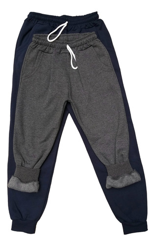 Jogging Niño Friza Gruesa Pack X 2 Babucha Unisex Pantalón 