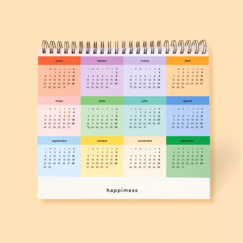 Calendario 2025 De Escritorio Monoblock - Happimess