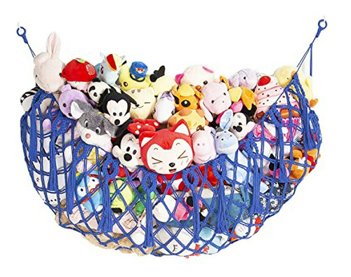 Red De Almacenamiento De Peluches - Organizador Macramé Para