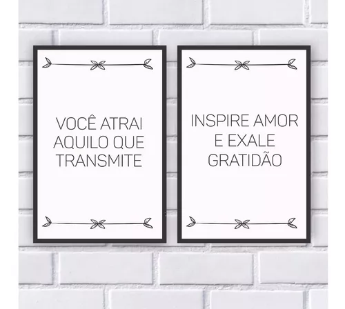 Quadro Inspire Amor, Exale Gratidão - Quadros Online