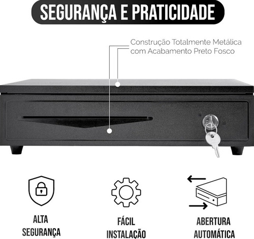 Caixa Registradora De Dinheiro - Modelo Automática E Manual