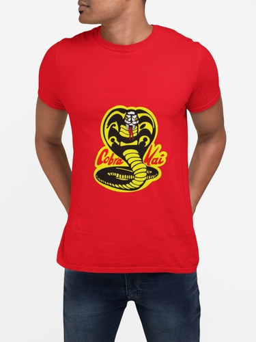 Polera Unisex Cobra Kai Karate Serpiente Algodon Estampada