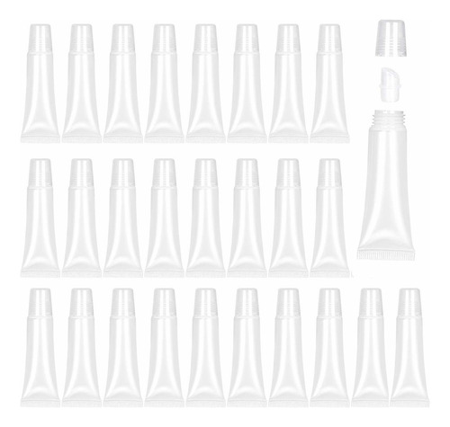 100pcs Brillo Labios En Tubos Vacíos Recargable Transparente