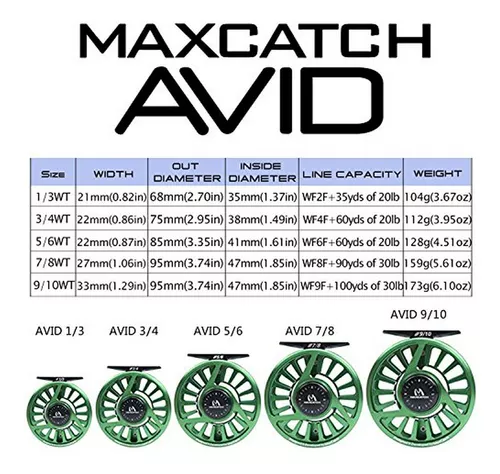 Maxcatch Fly Fishing Reel with CNC-machined Aluminum Body Avid