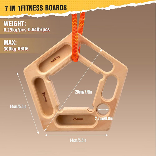 Soporte De Madera Para Escalada, Colgante Portátil Roc-fs