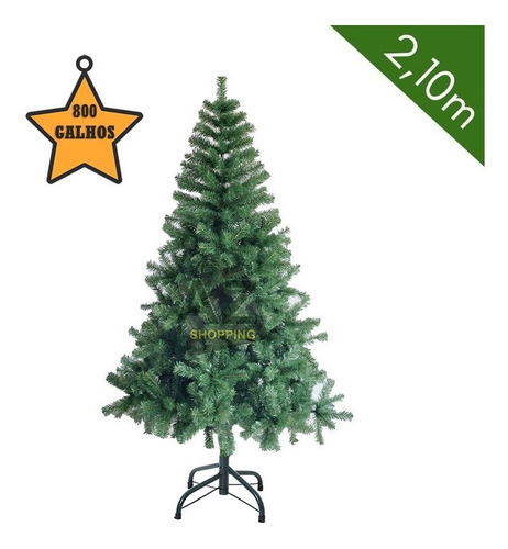 Árvore De Natal Gigante 2,10m Verde Pinheiro Canadense | Parcelamento sem  juros