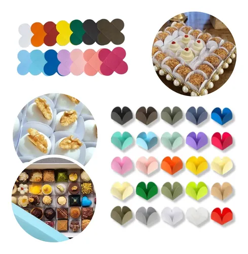 comprar 500 Formas 4 Pétalas N7 Cores Diversas Forminhas Doces Finos