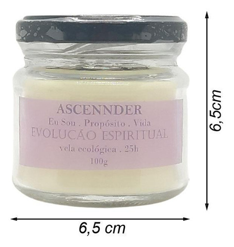 Vela aromática de lavanda, vela de evolución espiritual, 100 g, 25 h