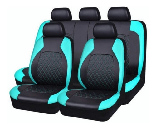 Funda De Asiento De Coche De Cuero Impermeable De 9 Piezas