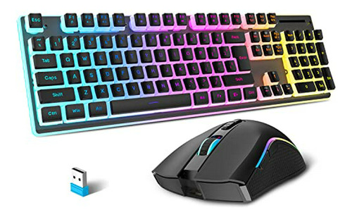 Combo Teclado Y Ratón Inalámbrico Compatible Con Pc/mac