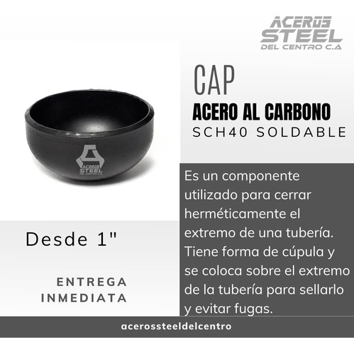 Cap Acero Al Carbono Sch40 Soldable De 4 