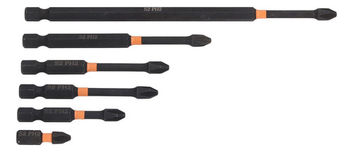Juego De Puntas De Destornillador, 6 Piezas, Acero Aleado, P