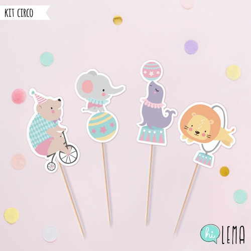 Kit Imprimible Circo Nena Deco + Candy Bar