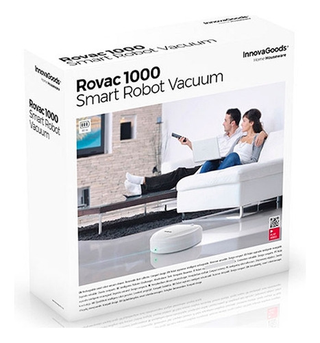 Aspiradora Robot Inteligente Innovagoods Blanco Robac 1000