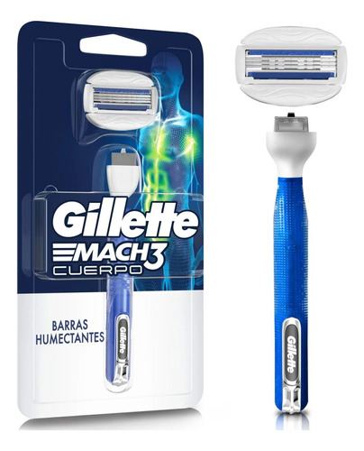 Gillette Mach3 Cuerpo Máquina De Afeitar Recargable 1unidad