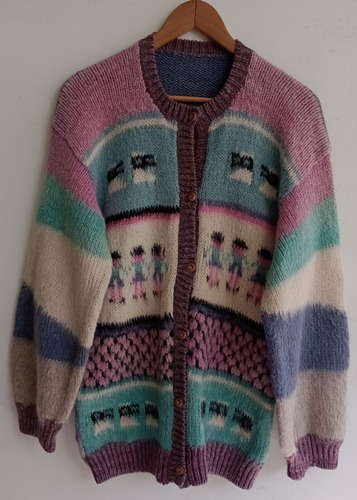 Sweater Vintage Lana Gruesa Talle M Suéter Pullover Cardigan
