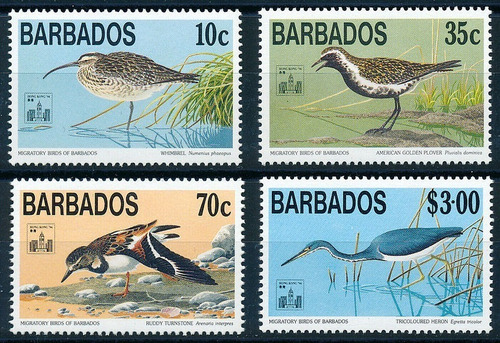 Fauna - Pájaros Migratorios - Barbados - Serie Mint