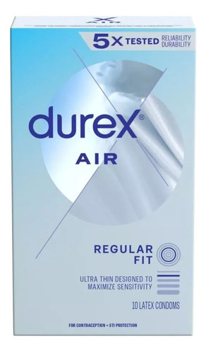 Condones Durex Air Regular Fit 10 Pz
