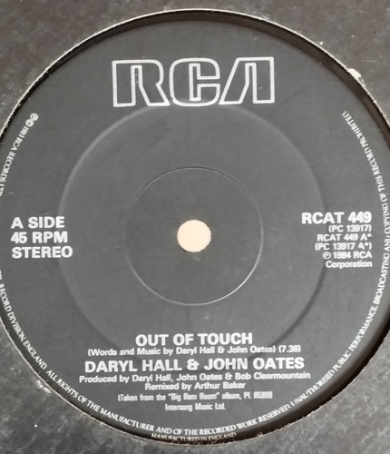 Hall & Oates - Out Of Touch Disco Remix Importado