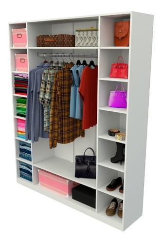 Armário Colmeia Cabideiro 100%mdf (closet Roupas Expositor) Cor Branco