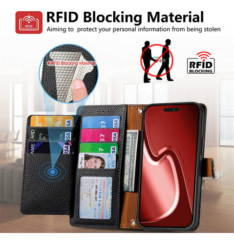 Funda Piel Tipo Cartera Para Motorola G62 60 53 54