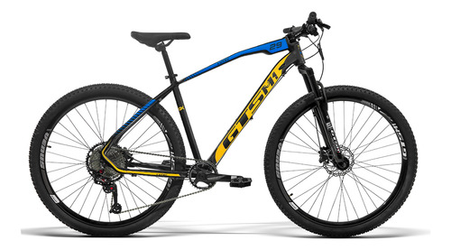 Bicicleta Aro 29 Gts Freio Hidráulico E Suspensão 1x12 Gx Cor Azul-amarelo Tamanho Do Quadro 17