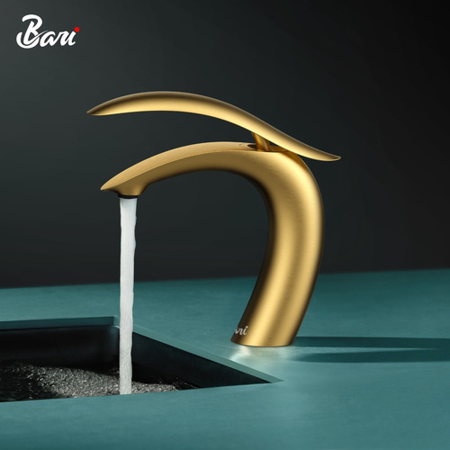 Griferia De Lavamano Draco 16 Cm Brush Gold Marca Bari