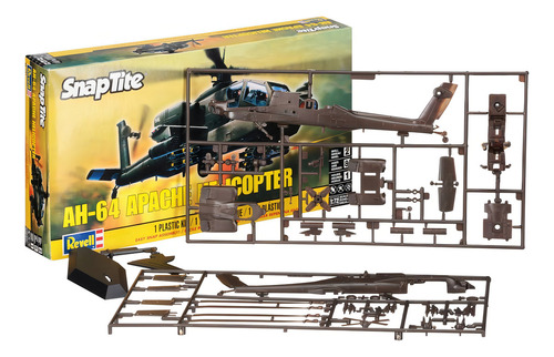 Kit de helicóptero Revell Snaptite Ah-64 Apache 1/72 11183