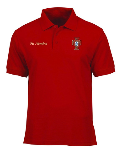 Camiseta Tipo Polo Portugal Personalizada Logos Bordados