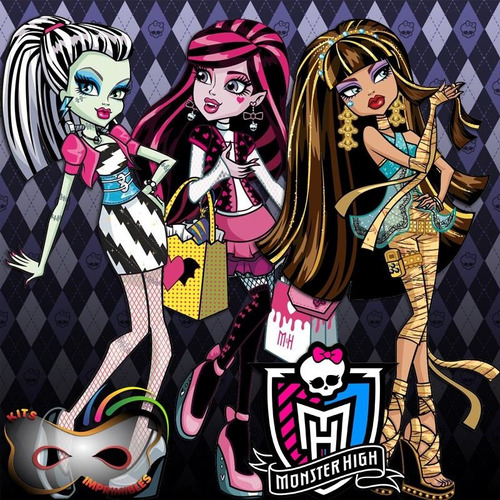 Kit Imprimible Monster High Cumpleaños Candy Bar