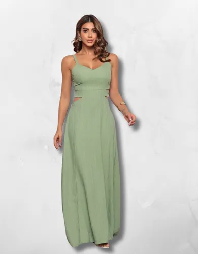 Vestido Longo Festa Confortável Caimento Solto