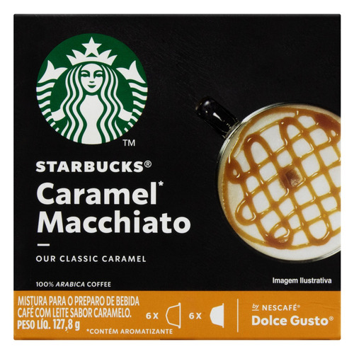  Café caramel macchiato en cápsula Starbucks sem glúten