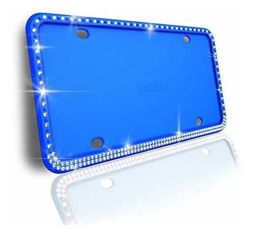 Marco - Deselen Diamond License Plate Frame Blue Silicone, H