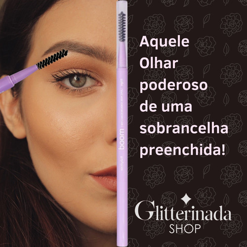 Lápis Sobrancelhas 2 Em 1 Ponta Fina Com Escovinha Ruby Rose