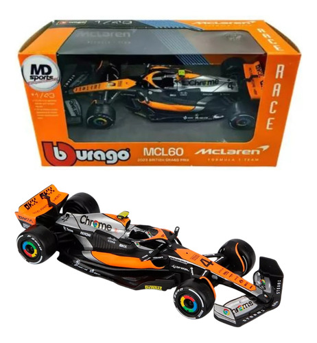 Miniatura F1 2023 Mclaren Mcl60 Norris S/piloto 1/43 Burago