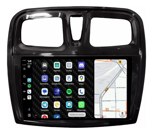 Multimidia Sandero 15/19 9p Qled Android Carplay 2gb 32gb