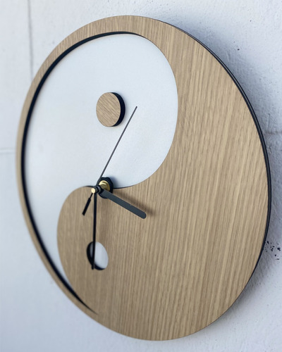 Reloj De Pared De Madera Analógico Diseño Shangai 40x40