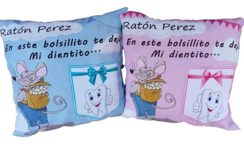 Almohadones Para Niños Del Ratón Perez!! 30x30cm Bellísimos