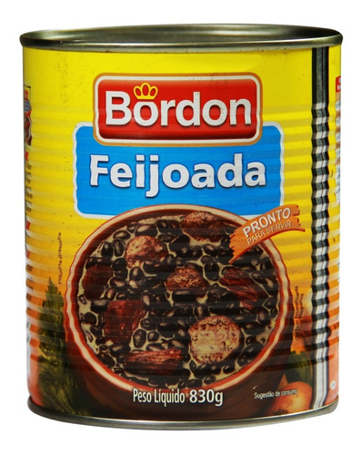 Kit C/6 Feijoada Pronta Bordon 830g