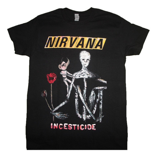 Gusanobass Playera Metal Rock Nirvana Incesticide Vintage