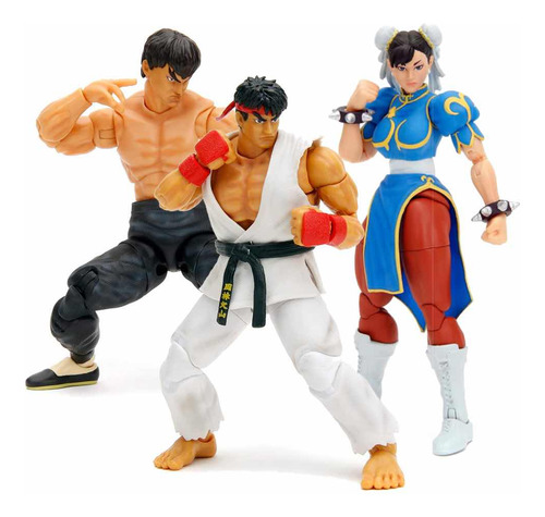 Jada Toys Street Fighter Ii Ryu, Chun Li & Fei Long