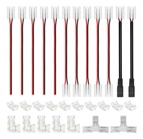 Kit De Conectores Para Tira Led Cob De 2 Pines